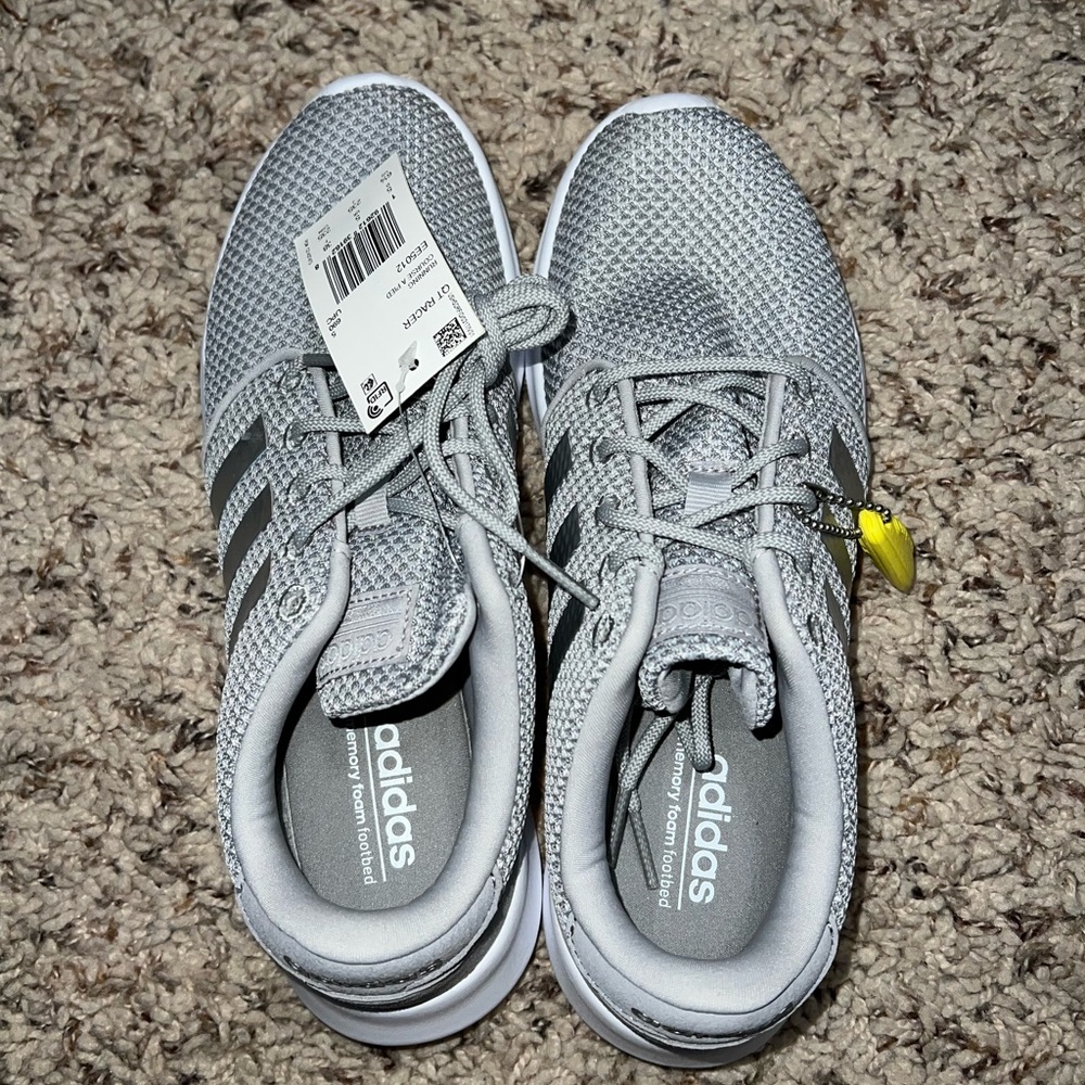 NWT - Adidas QT Racer Grey Sneakers - women’s size 6.5